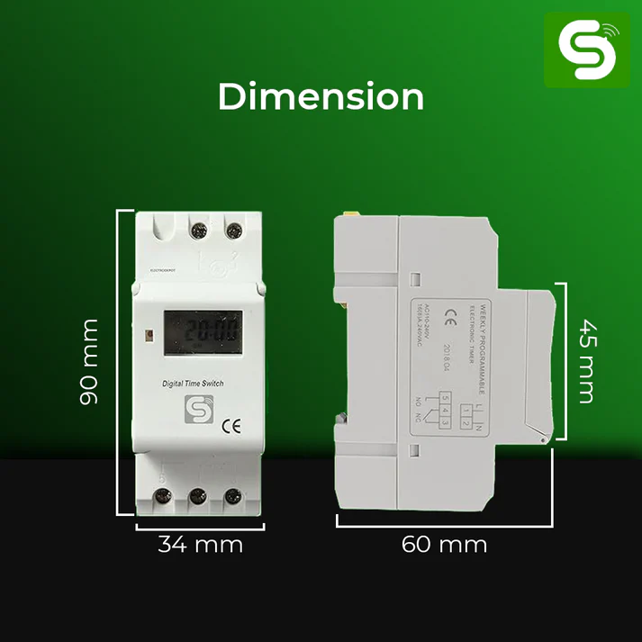 Digital LCD Timer Relay DIN Rail ESY-TC32 - Image 3