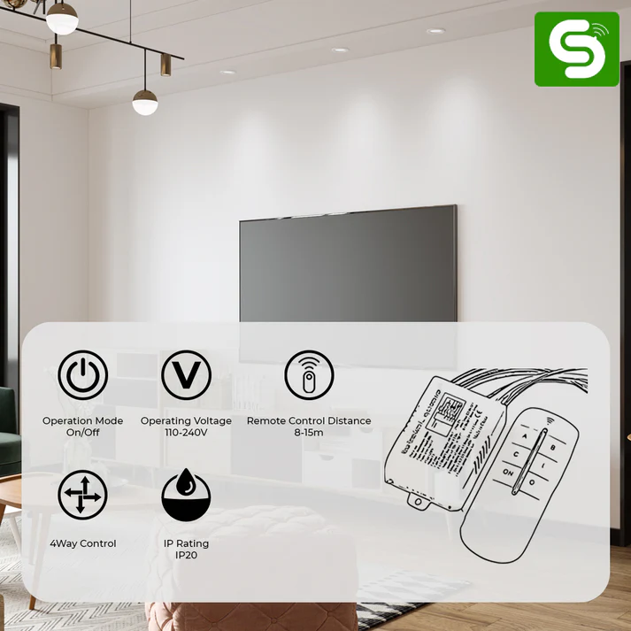 4-Way Remote Control Switch ESY-TC35 - Image 2