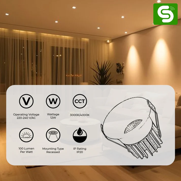 Esysense 15W LED COB Light Warm White - Image 2