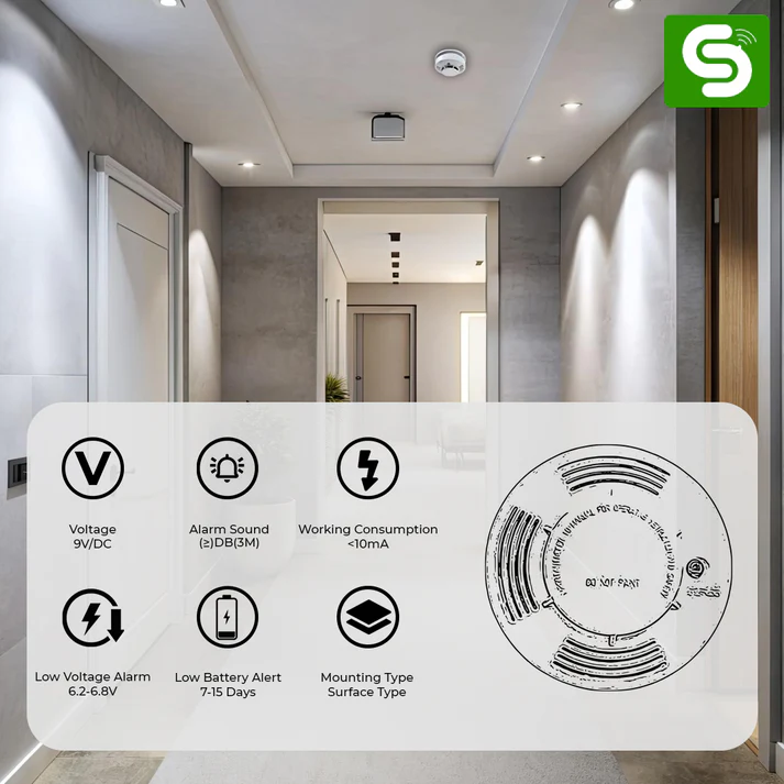 Independent Smoke Detector 85DB ESY-M28 - Image 2