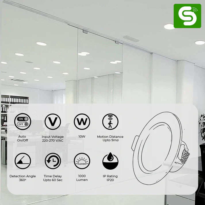 Motion Sensor Concealed Downlight 7W - Image 2