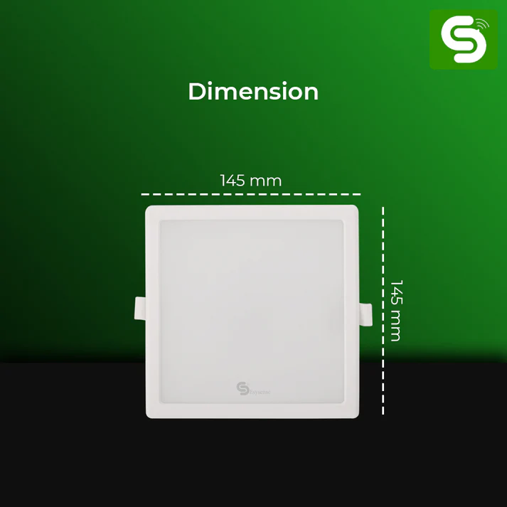 Motion Sensor Square Panel Light 12W Dimmable Concealed - Image 3