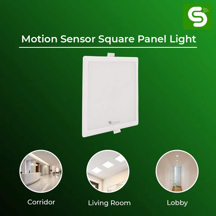 Motion Sensor Square Panel Light 12W On/Off Concealed - Image 4