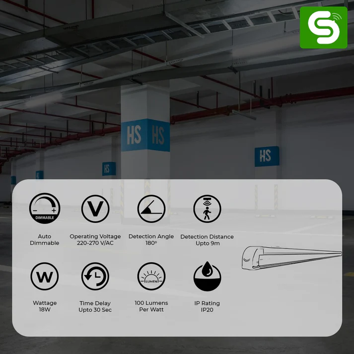 Radar Motion Sensor Tubelight T8 18W Dimmable - Image 2