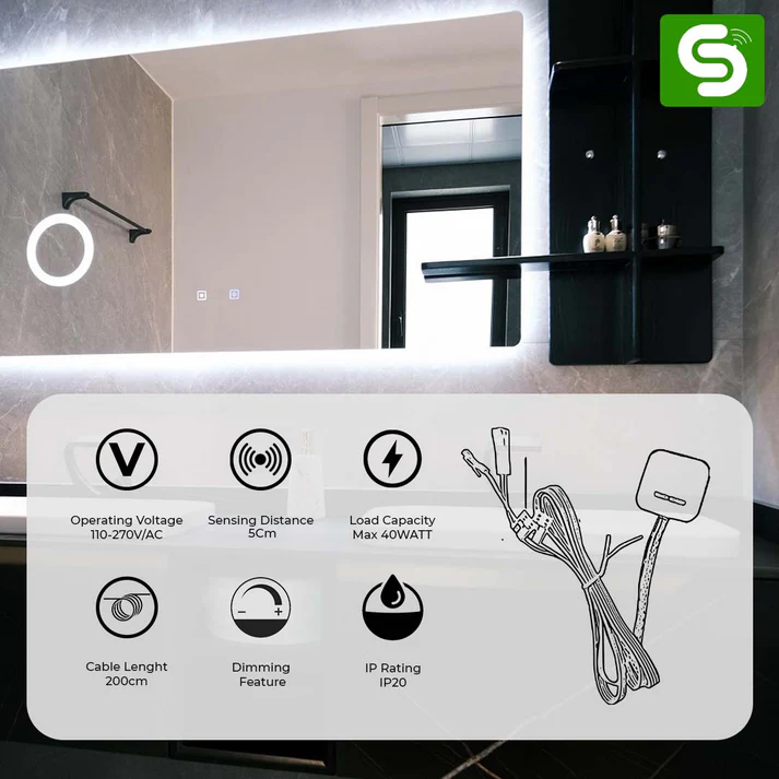 Touch Sensor with Dimmer Hand Sweep ESY-M37 - Image 2